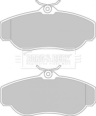 BORG & BECK Комплект тормозных колодок, дисковый тормоз BBP1429